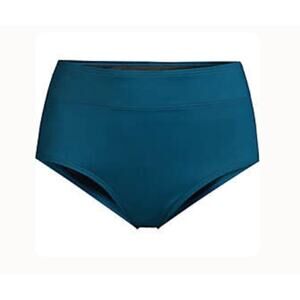 LANDS' END Women's High Waisted Swim Bottoms BALTIC TEAL - SIZE 10